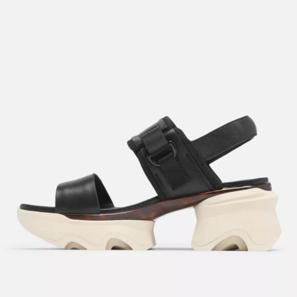 KINETIC Impact Slingback Heel Women's Sandal color Black, Chalk - Picture 4 of 6